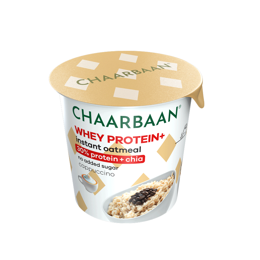 بسته 12 عددی اوتمیل لیوانی با پروتئین و چیا با طعم کاپوچینو چاربان